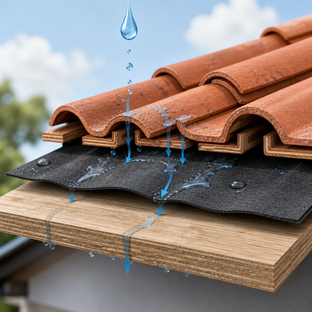 The Underlayment Is Your Silent Guardian: Tiles shed water, but underlayment stops it. When underlayment fails, water finds every crack.