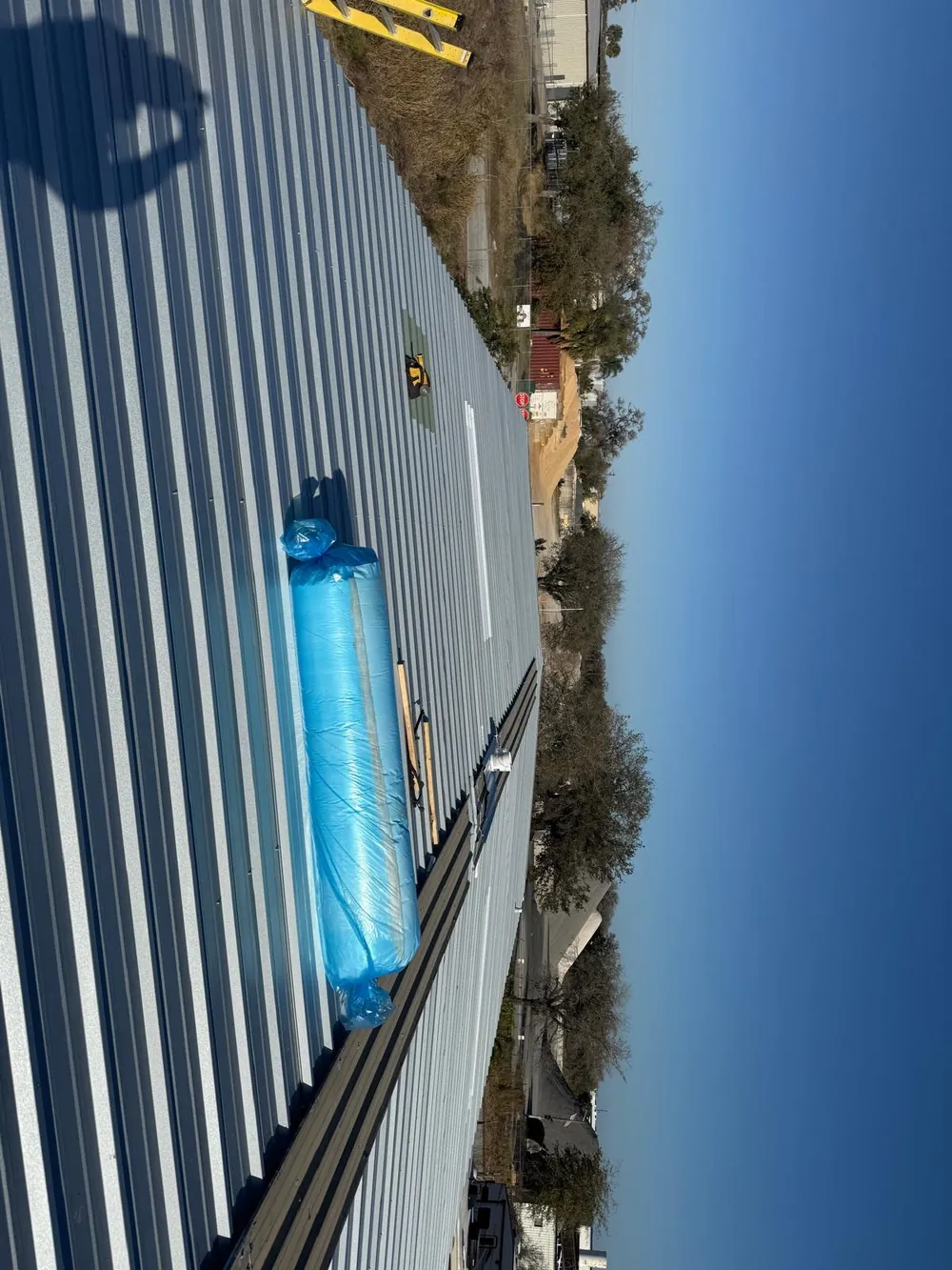 Industrial roof membrane detail showing finished work by SRQ in Sarasota, FL
