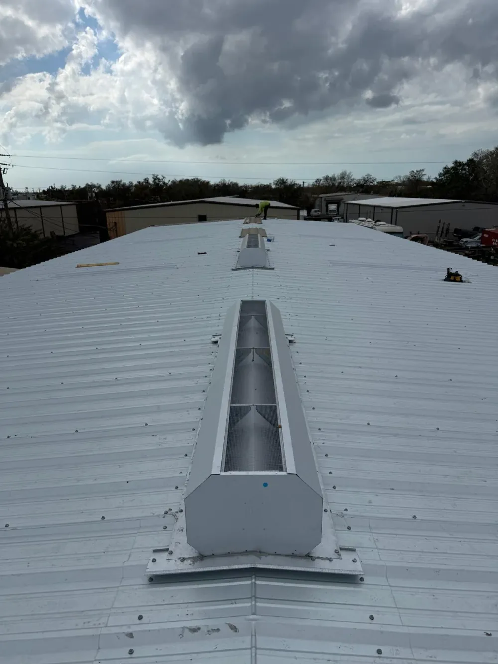 Metal roof installation in progress in Sarasota, FL