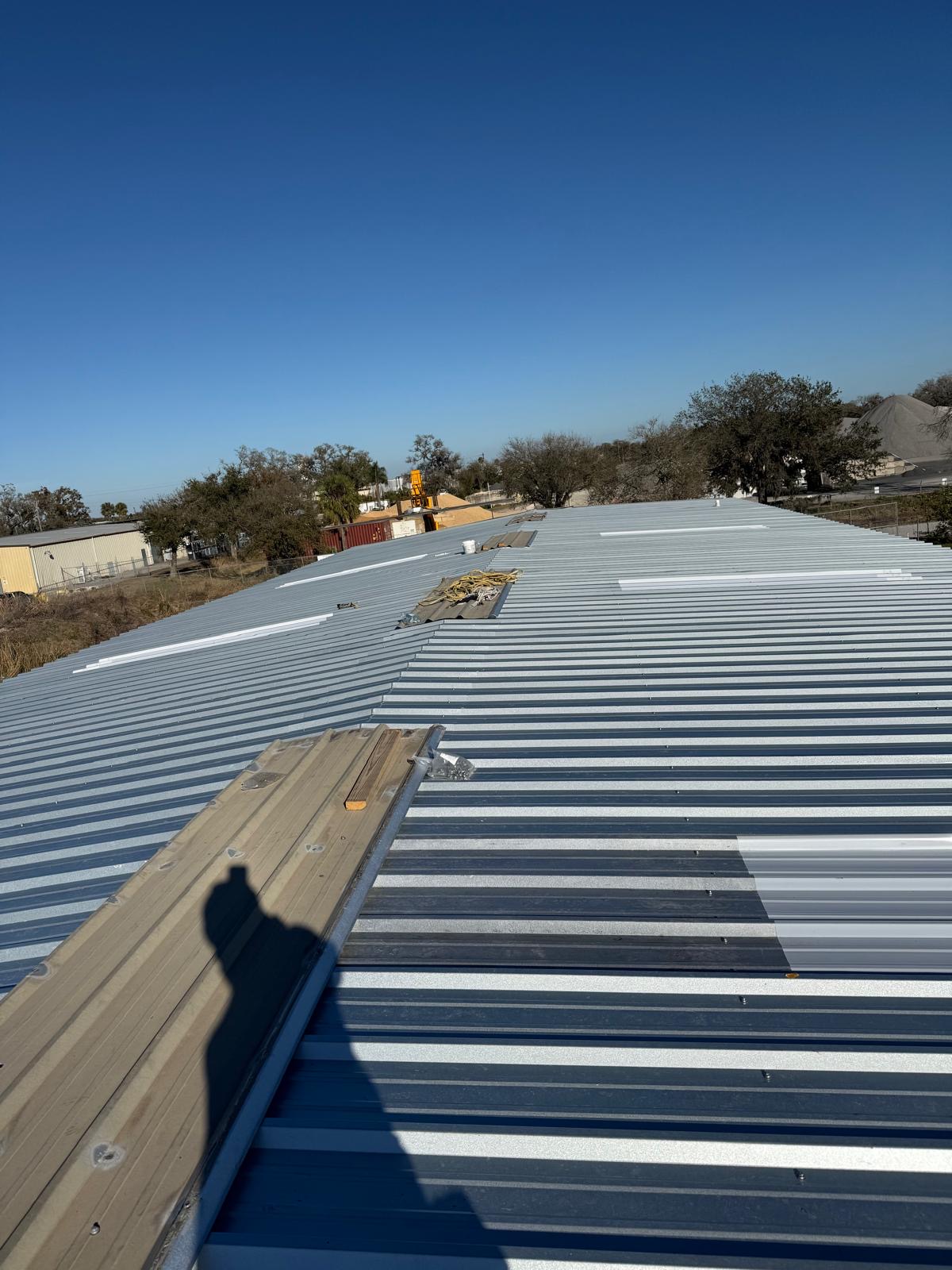 Standing seam metal roof on a residential home in Sarasota, FL