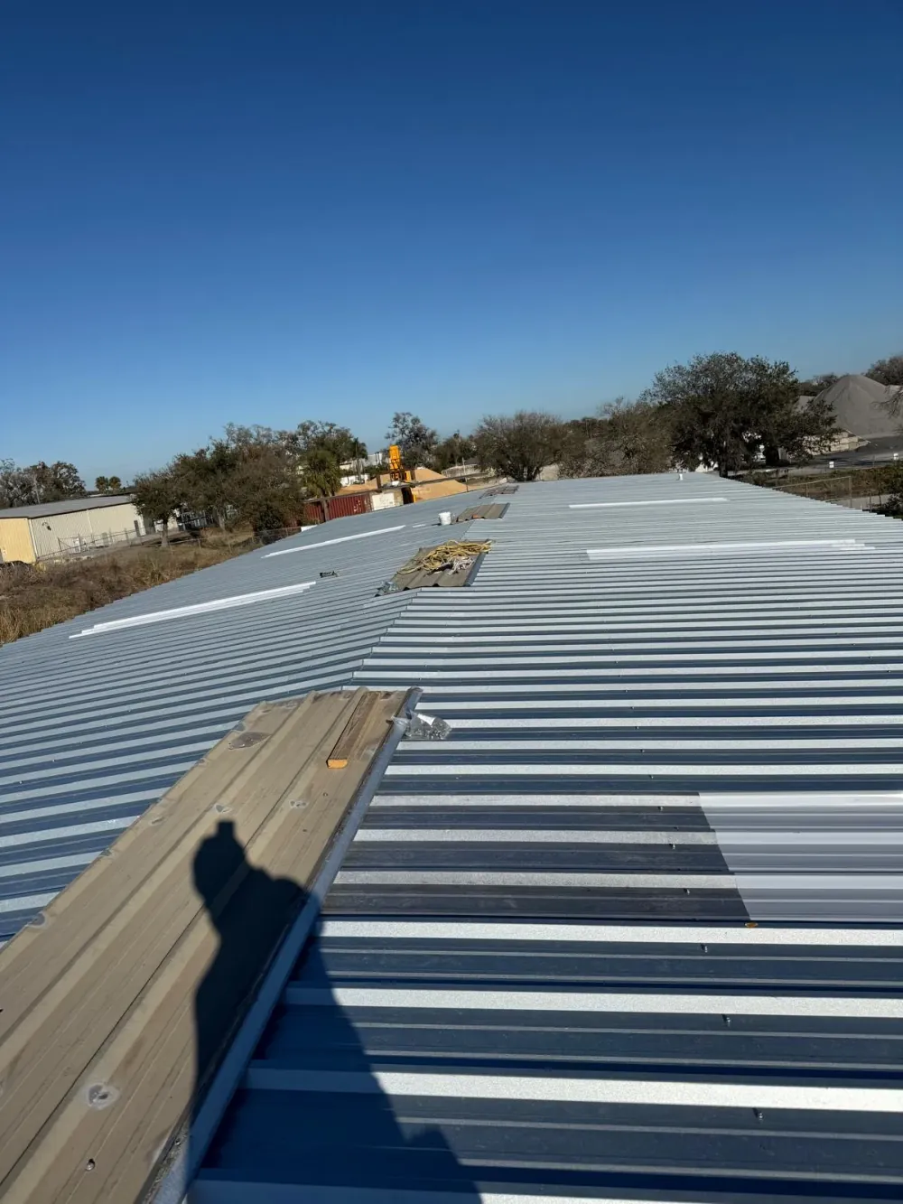 Standing seam metal roof on a residential home in Sarasota, FL