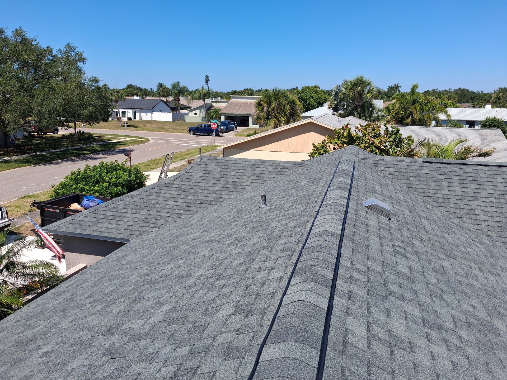 Architectural shingle roof on a home in Sarasota, FL