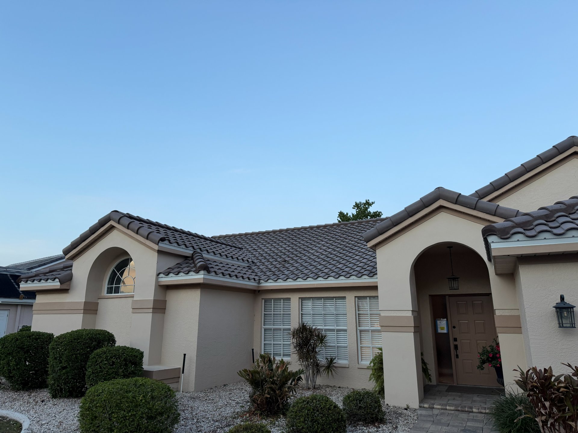 Clay tile roof on a Sarasota, FL home